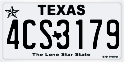 TX license plate 4CS3179