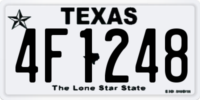 TX license plate 4F1248