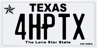 TX license plate 4HPTX