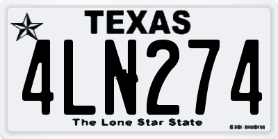 TX license plate 4LN274