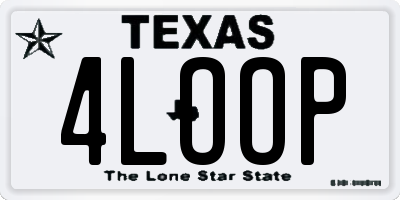 TX license plate 4LOOP