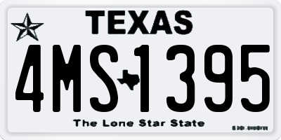 TX license plate 4MS1395