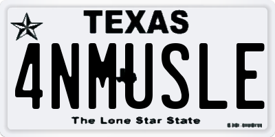 TX license plate 4NMUSLE