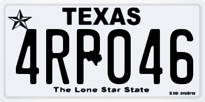 TX license plate 4RP046