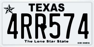 TX license plate 4RR574