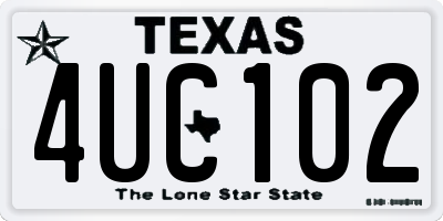 TX license plate 4UC102