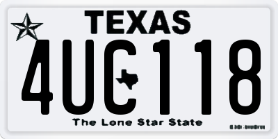 TX license plate 4UC118