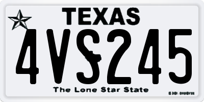 TX license plate 4VS245