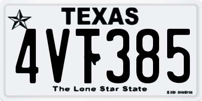 TX license plate 4VT385