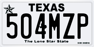 TX license plate 504MZP