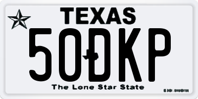 TX license plate 50DKP