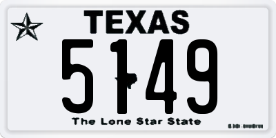 TX license plate 5149