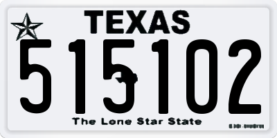 TX license plate 515102