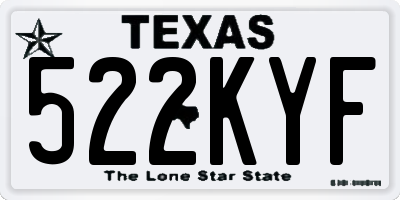 TX license plate 522KYF