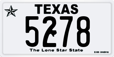 TX license plate 5278