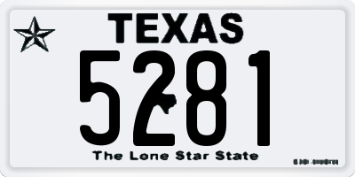 TX license plate 5281