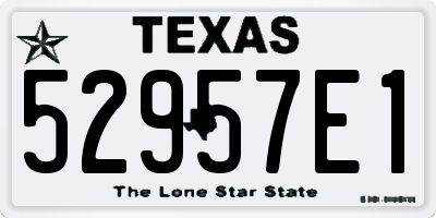 TX license plate 52957E1