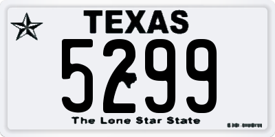 TX license plate 5299