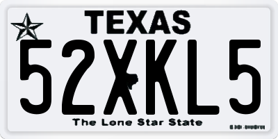 TX license plate 52XKL5