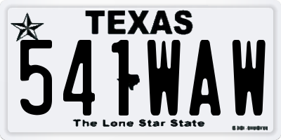 TX license plate 541WAW