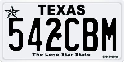 TX license plate 542CBM