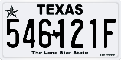 TX license plate 546121F