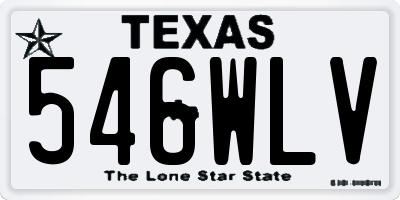 TX license plate 546WLV