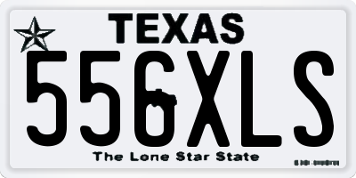 TX license plate 556XLS