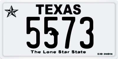 TX license plate 5573