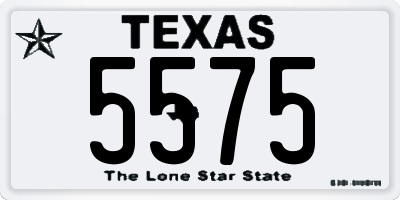 TX license plate 5575