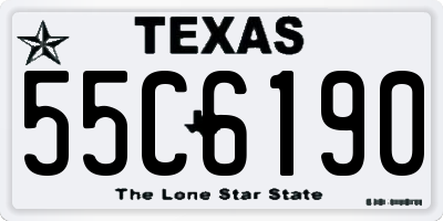 TX license plate 55C6190