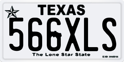 TX license plate 566XLS