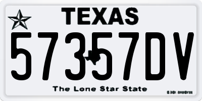 TX license plate 57357DV