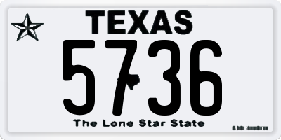 TX license plate 5736