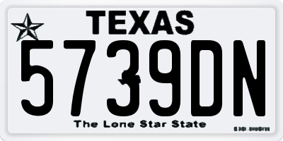 TX license plate 5739DN