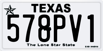 TX license plate 578PV1