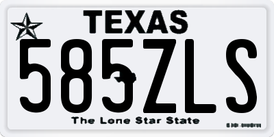 TX license plate 585ZLS