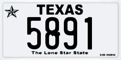 TX license plate 5891