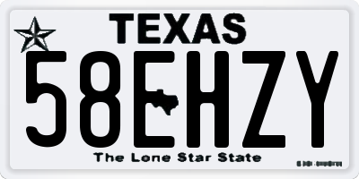 TX license plate 58EHZY