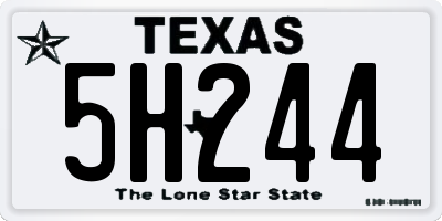 TX license plate 5H244