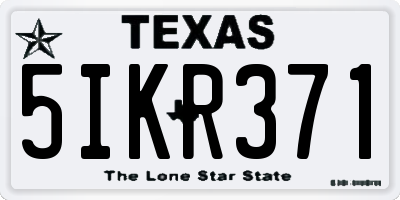 TX license plate 5IKR371