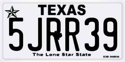 TX license plate 5JRR39