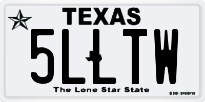 TX license plate 5LLTW