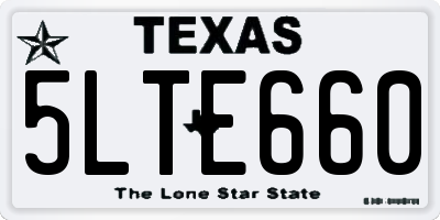 TX license plate 5LTE660