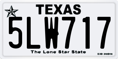 TX license plate 5LW717