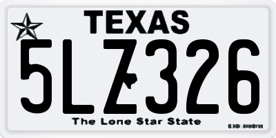 TX license plate 5LZ326