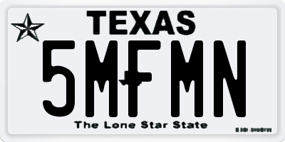 TX license plate 5MFMN