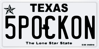 TX license plate 5POCKON