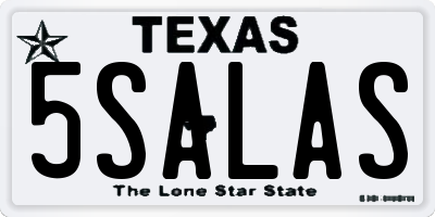 TX license plate 5SALAS