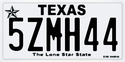 TX license plate 5ZMH44